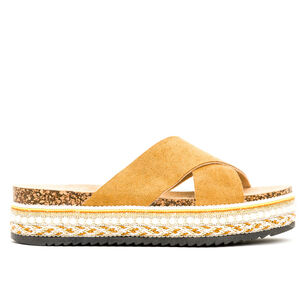 Sandalia Mujer Camel Ambar Chancleta